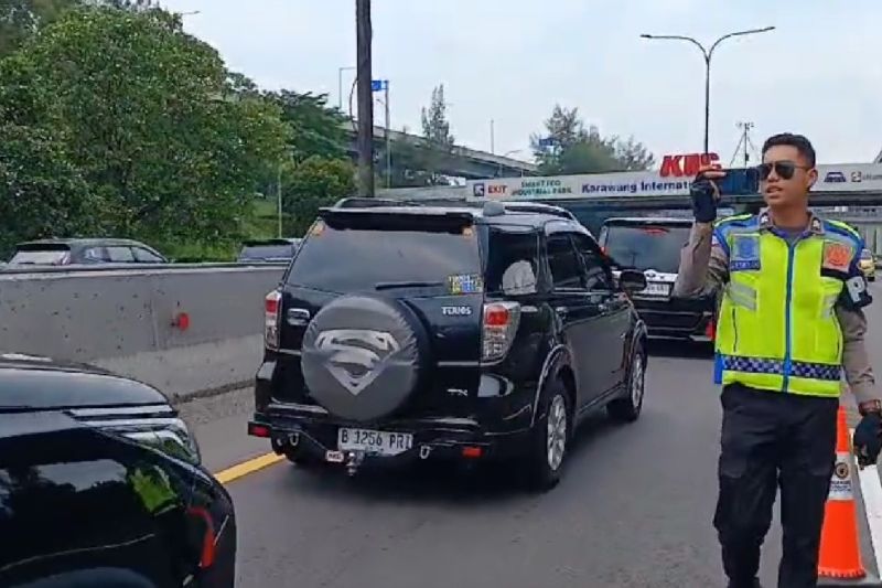 jtt dukung kepolisian lakukan lawan arah di km 47 sd km 65 tol japek