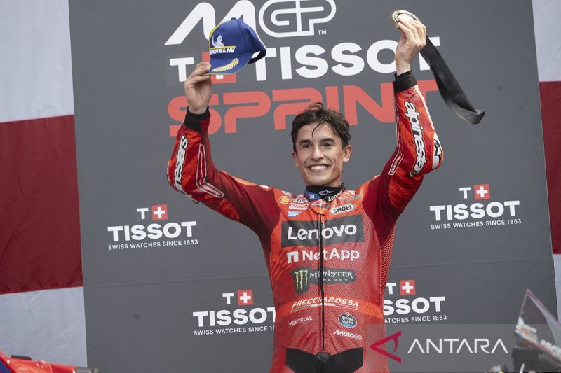 marc marquez kokoh di puncak setelah menangi sprint motogp as