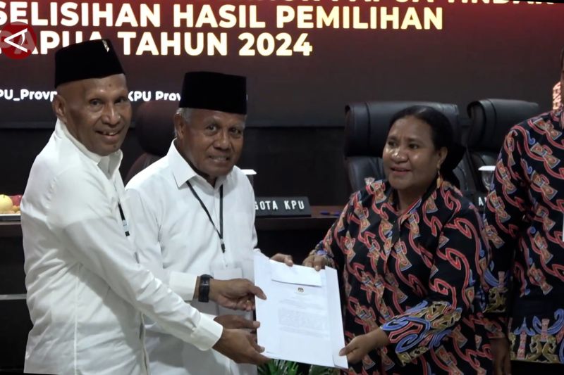 pascaputusan mk kpu tetapkan nomor urut paslon cagub cawagub papua 1