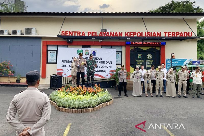 polisi sekat empat lokasi di kelapa gading cegah takbiran keliling