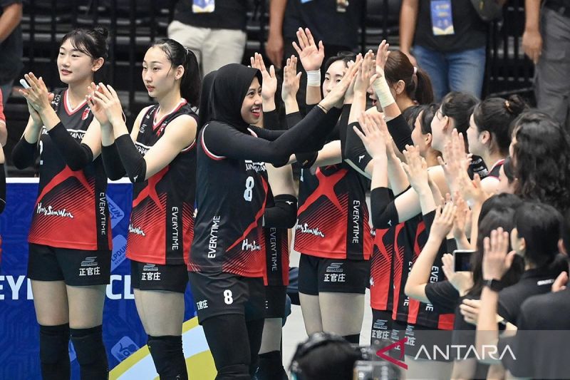 red sparks tumbang pada leg pertama final liga voli korea