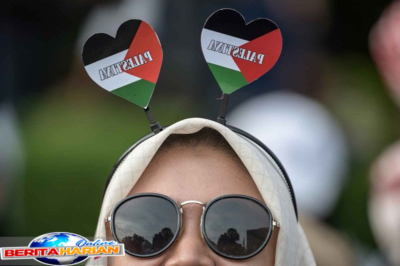 aksi bela palestina di depan kedutaan besar amerika serikat jakarta