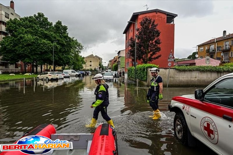 banjir tewaskan 3 orang di italia utara akibat hujan deras