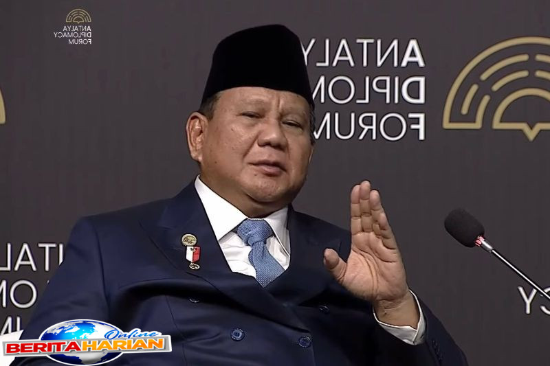 di forum antalya prabowo kritik standar ganda barat soal ham di gaza