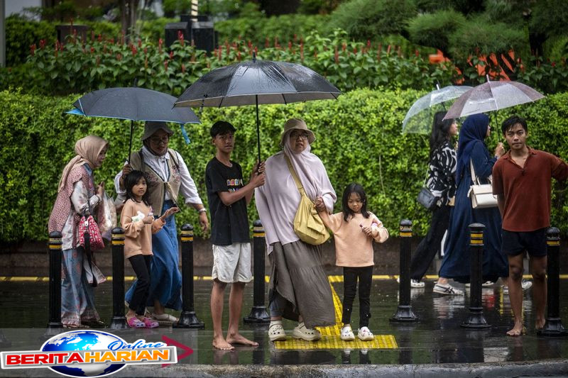 jakarta diperkirakan hujan ringan pada kamis sore dan malam