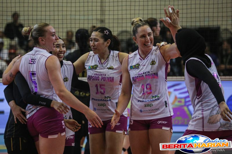 jakarta popsivo polwan menang 3 1 atas gresik petrokimia pupuk indonesia