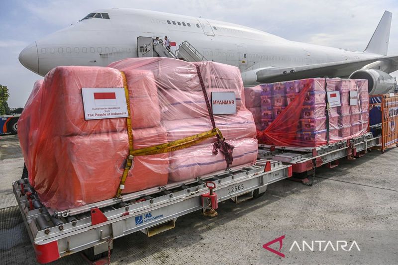 kementan salurkan bantuan pangan bagi korban gempa myanmar