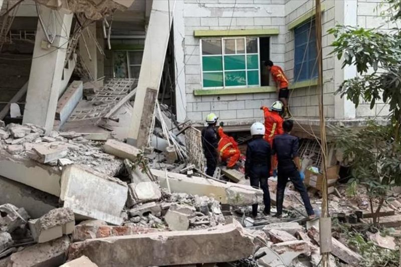 korban meninggal dunia akibat gempa myanmar bertambah menjadi 3471