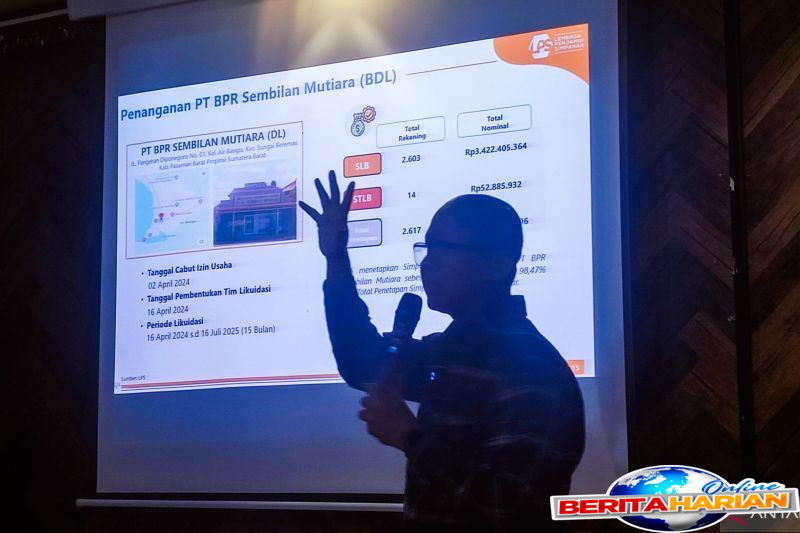 lps bayarkan rp104 miliar penanganan tiga bank likuidasi di sumbar