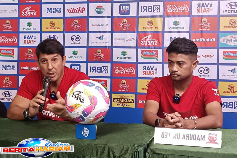 madura united optimistis curi poin di kandang persebaya