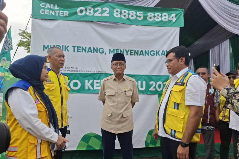 menteri pu tinjau kesiapan fasilitas area rehat jtts di arus balik