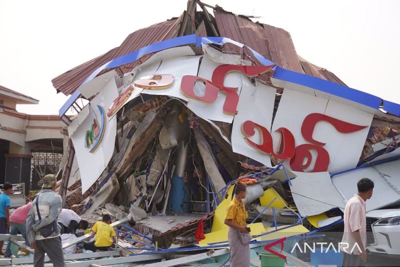 myanmar umumkan tujuh hari berkabung nasional pascagempa mematikan