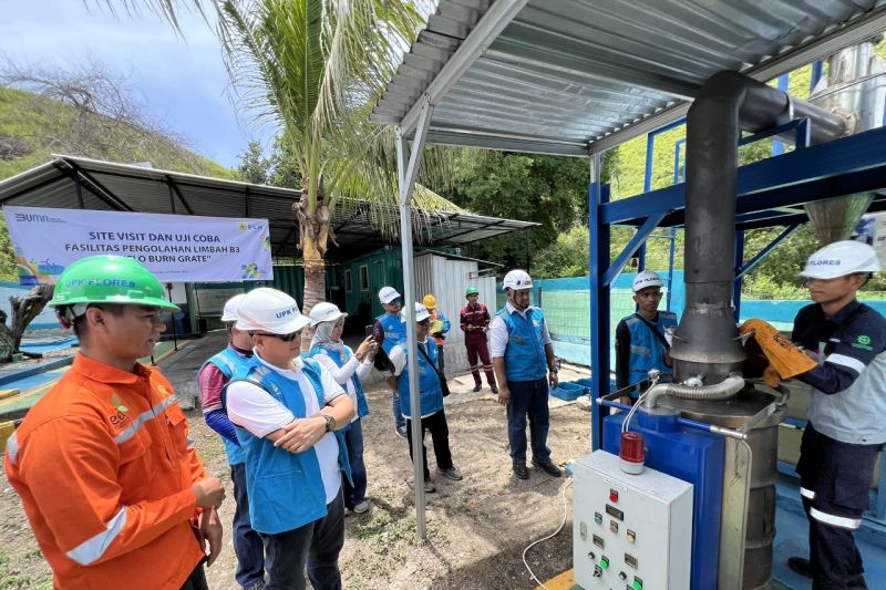 pltd komodo di labuan bajo uji coba insenerator ramah lingkungan