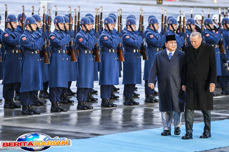 prabowo akan disambut dengan upacara kenegaraan di istana turki