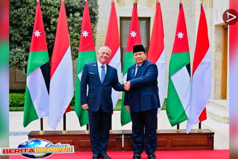 presiden prabowo dan raja yordania desak gencatan senjata di gaza
