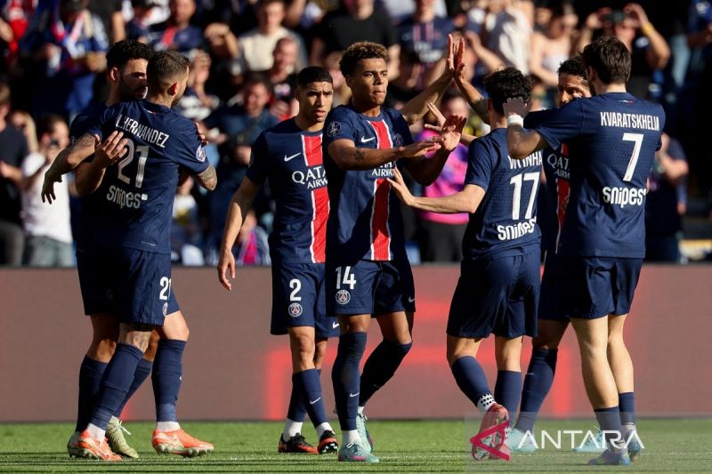 psg kunci gelar juara ke 13 liga prancis usai kalahkan angers
