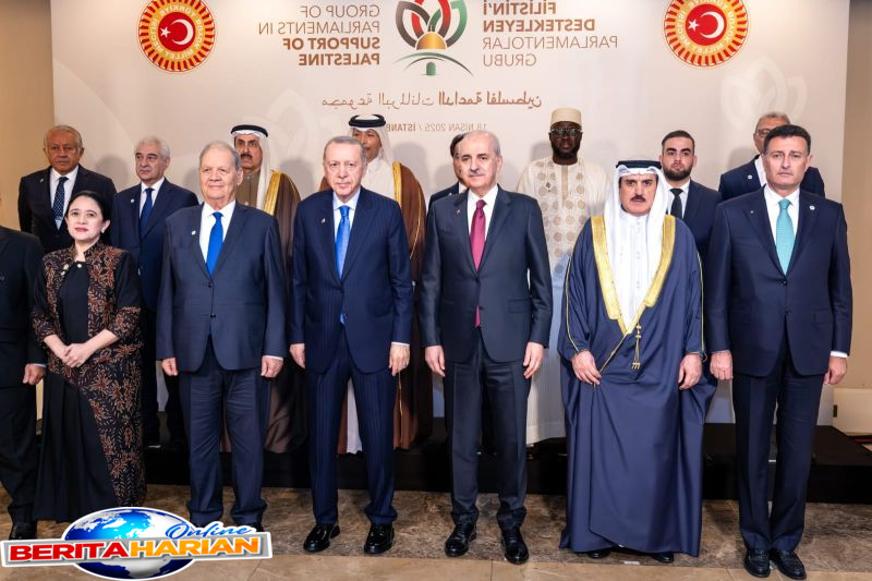 puan erdogan beraudiensi pada forum parlemen dukung palestina di turki