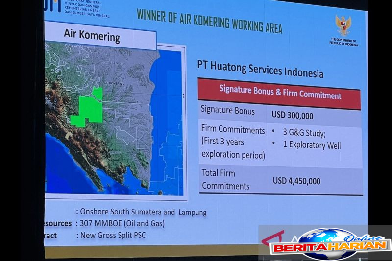 kesdm umumkan huatong services indonesia menang tender wk air komering