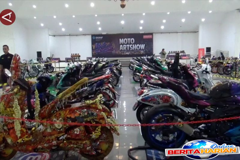 puluhan motor modifikasi ramaikan moto art show 2025 klaten