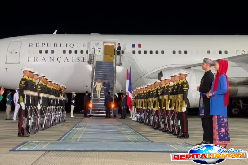 sambut macron menhan ri dan prancis perkuat kerja sama pertahanan