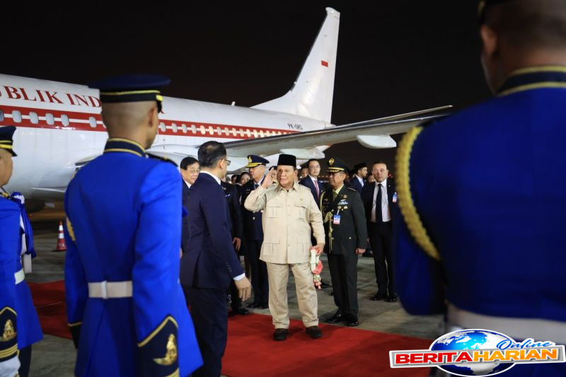 tiba di thailand prabowo disambut pejabat tinggi dan jajar kehormatan