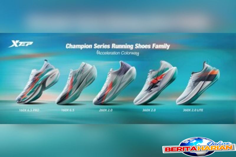 xtep luncurkan produk sepatu lari unggulan dengan desain acceleration colorway serta program night running