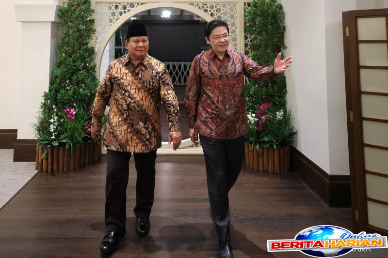 kompak berbatik presiden prabowo dijamu pm wong dalam private dinner