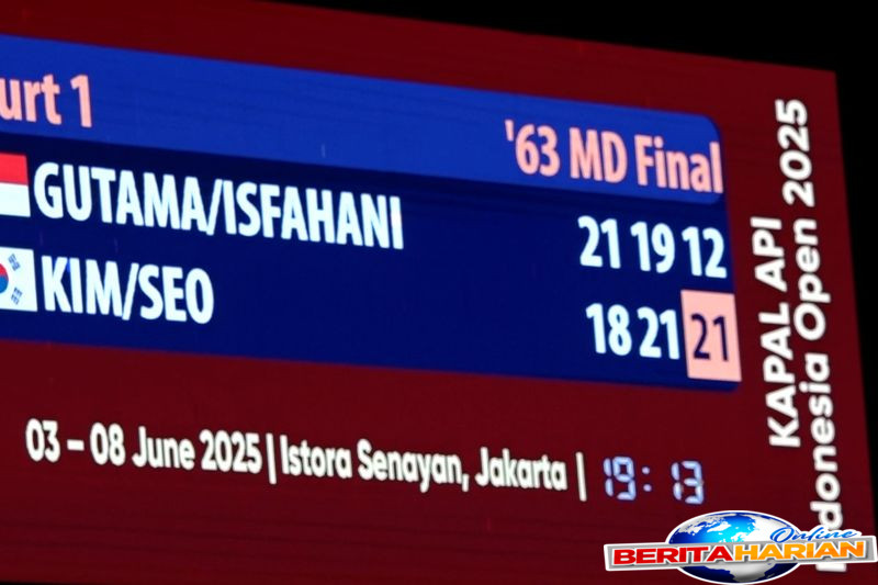 pebulu tangkis korsel sabet juara ganda putra indonesia open 2025