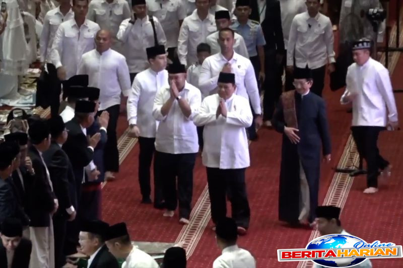 prabowo dijadwalkan shalat idul adha 1446 h di masjid istiqlal