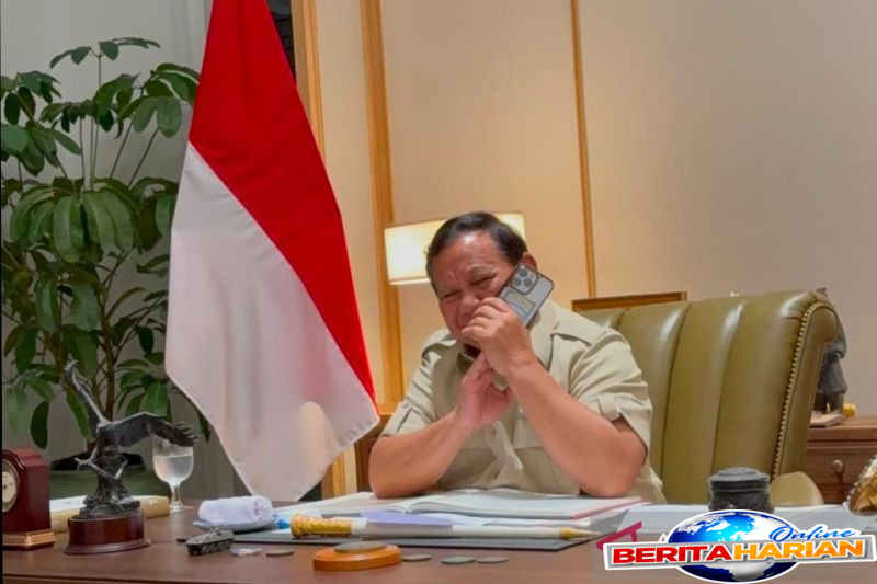 presiden prabowo terima telepon dari presiden as donald trump