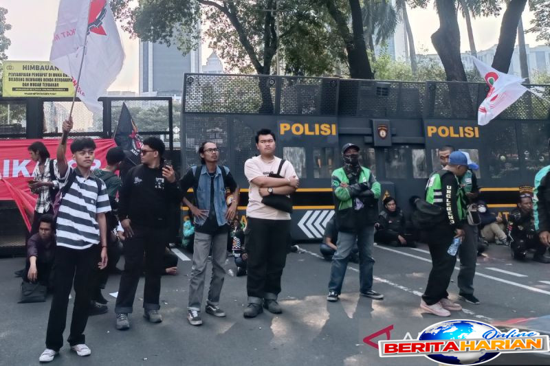 demo ojol jalan medan merdeka selatan arah gambir ditutup