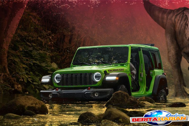 melihat kedekatan jeep dengan film jurasic world