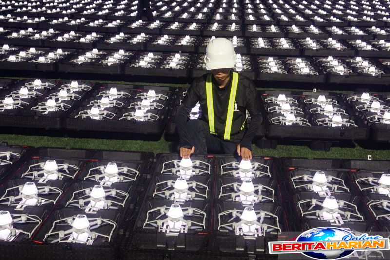 sebanyak 1400 drone bakal terbang di final piala presiden 2025