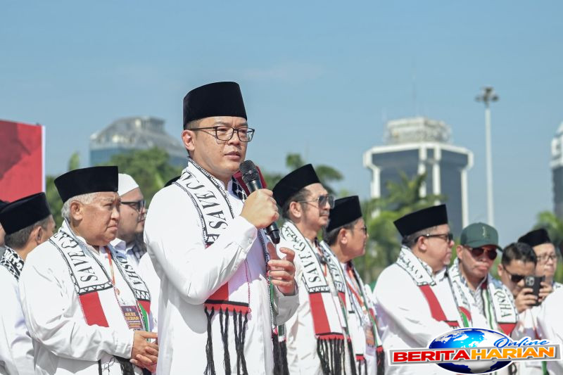 menlu pastikan ri segera kirim bantuan 10 ribu ton beras ke palestina